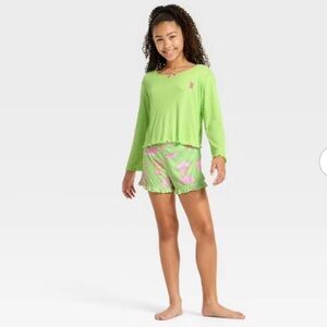 Wicked Katie Kime 2 Piece Long Sleeve Top And Short Pants Pajama Set Size M(8)
